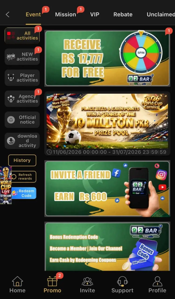 92Bar Game